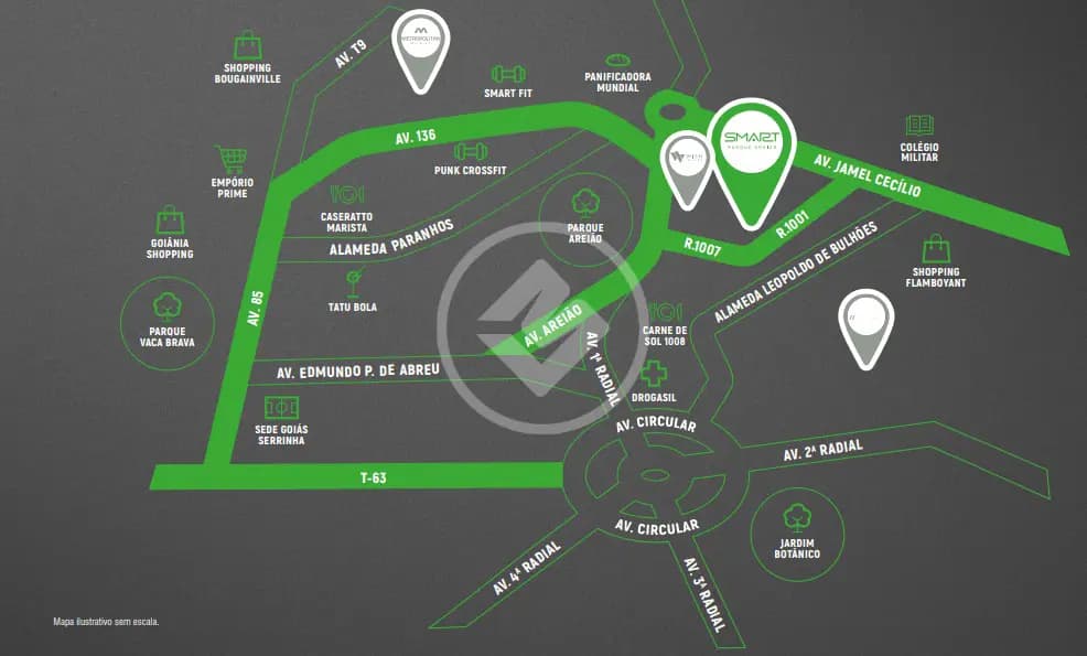 Apartamento Loft à venda no Setor Pedro Ludovico, próximo ao Parque Areião