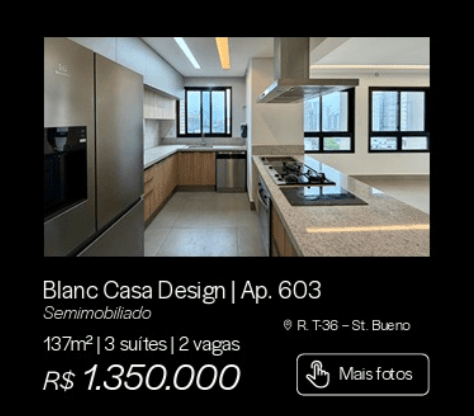 OPORTUNIDADE: APTO 3 SUITES PLENAS SEMIMOBILIADO / BLANC CASA DESIGN