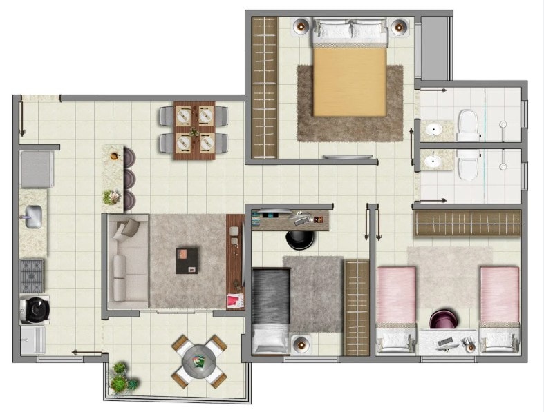 Ágio de apartamento 3 quartos sendo 1 suite em Rio Verde