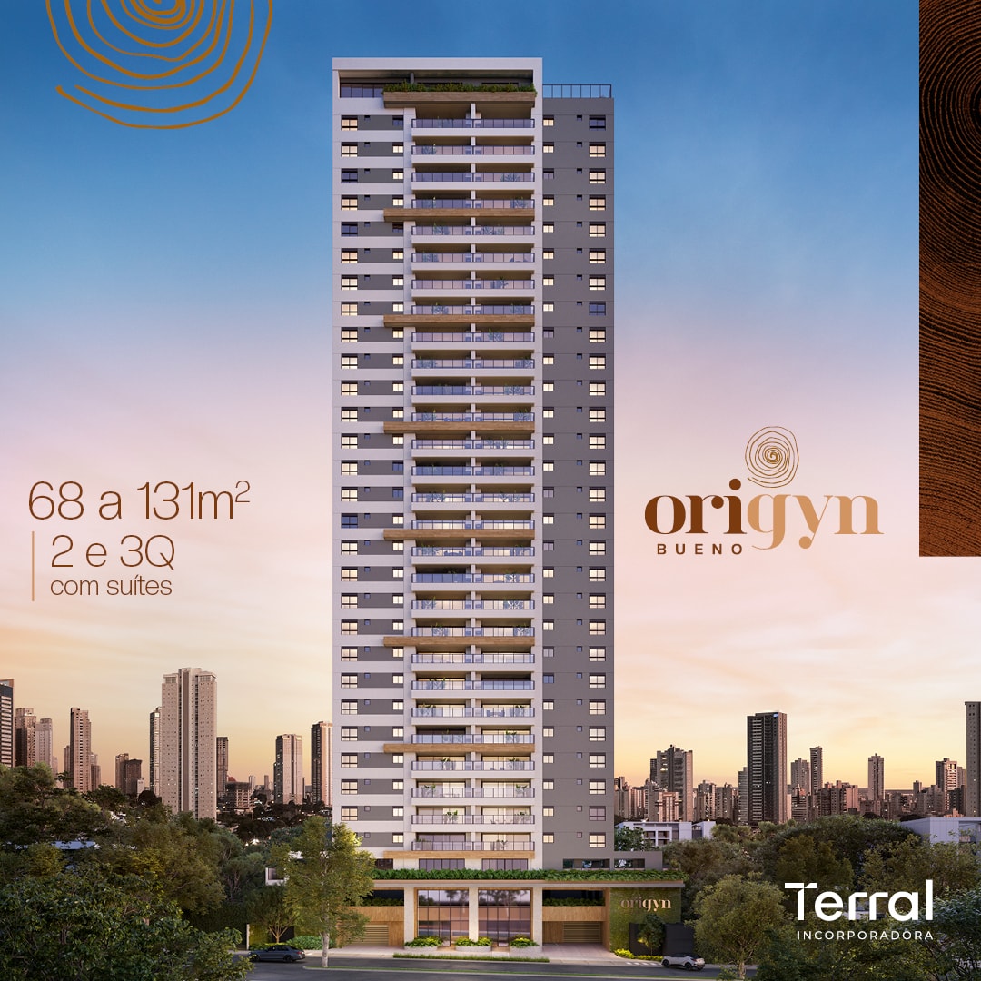 Ágio Origyn Terral 72,83m² com 2 suítes (Nascente) Entrega Jun/2026