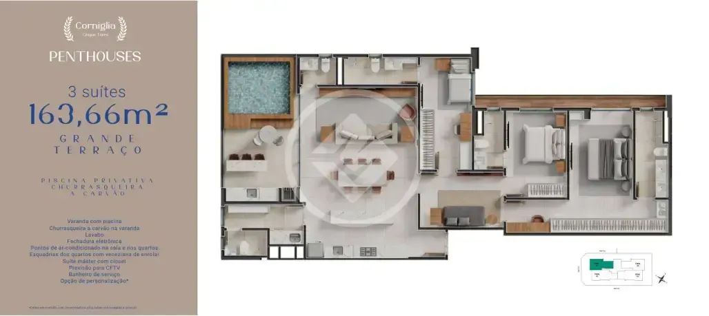 Cinque terre residenze163,66m² codigo: 126557